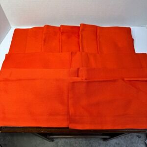 World Market Dark Orange 100% Cotton Napkins Set of 12 Square Table Linens 20x20